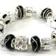 Armband im Pandora Stil schwarz / weiss