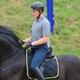 Totilas und Marcel  Rath im Training - mit Helm