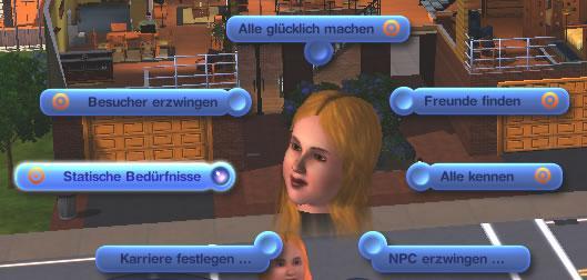 Funktionen des Sims 3 Cheats testingCheatsEnabled true (PC)