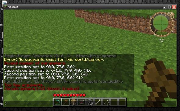 Minecraft Single Player Commands ROTE Schrift (Cheats)