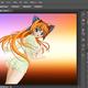 Anime_Girl.svg in Inkscape vom Hintergrund befreit und in Photoshop geöffnet