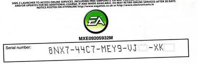 where the sims 3 registration code in manual