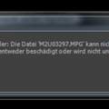Adobe After effect kann keine mpg Datein mehr öffnen.