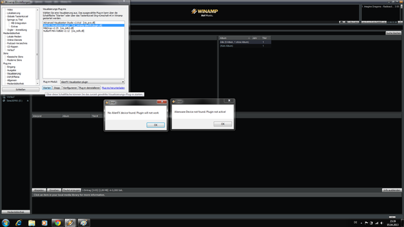 Alienware M17x Winamp Plugin Error ? AlienFX