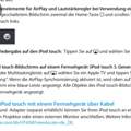 Anzeigen des iPod touch 4g Bildschirms auf einem Fernsehgerät