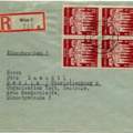 Belege mit Briefmarken des Grossdeutschen Reiches (1942-1944) in Wien gestempelt