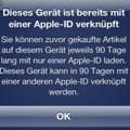 bereits mit einer apple ID verknüpft
