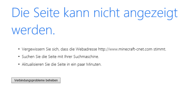 Die Seite Kann Nicht Angezeigt Werden 80710a06