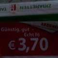 Etikett auf F6-Zigaretten-Tabak