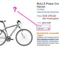 Fahrrad bei bestellen? Was ist das für eine Größe?