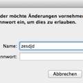 Finder möchte Änderungen vornehmen, geben Sie Ihr Kennwort ein, um dies zu erlauben ?