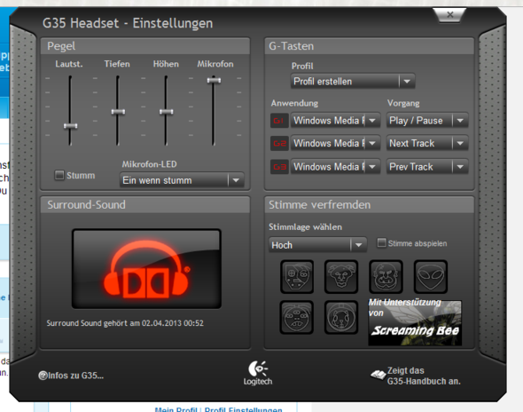 Logitech G35 Treiber Programm