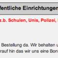 Gewerbe vorgetäuscht, um per Rechnung zu bestellen?