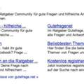 Google Suchergebnisse Unterdomains Darstellung wie Beispiel