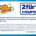 Heide park gutschein  2 für 1 gibt es verschiedene? :)