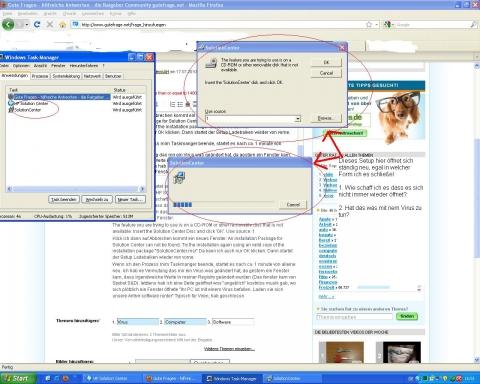 HP Solution Center setup spielt verrückt (virus, computer, software)