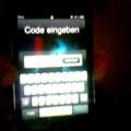 Hier der Bildschirm wenn ich den Code eingeben soll