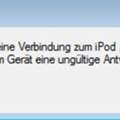 iTunes: Ungültige Antwort von Gerät