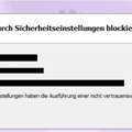 Java Sicherheitseinstellung...
