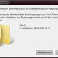 |Kann Ordner nicht löschen trotz Administrator Rechten|