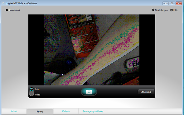 Logitech Webcam Bild merkwürdig beim öffnen. (kreuseliges Bild, HD ...
