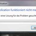 Bild der Fehlermeldung