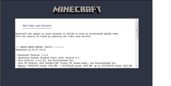 minecraft bad video card drivers? minecraft geht nicht (Bad Video ...