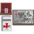 Original Zippo Feuerzeug Templer in Walnuß Box, limited Edition zu verkaufen!
