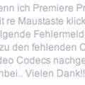 Premiere Pro Fehlermeldung beim Clip importieren Codecs fehlen