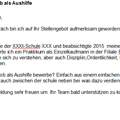 Reicht diese Bewerbung für eine Aushilfekraft-Nebenjob