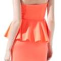 Schößchen Kleid Zara Koralle/neon/orange