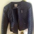 Schwarze Stepplederjacke zara/pimkie!!