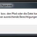 Skype Fehler auch nach neuinstallation