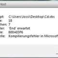 Was ist an diesem Code falsch? (Vbs)