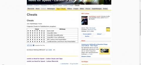 wieso funktonieren nicht meine NEED FOR SPEED CARBON CHEATS ps2 nicht