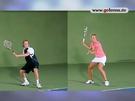 Tennis Vorhandstudie: Vergleich mit Split Screen und in Highspeed
