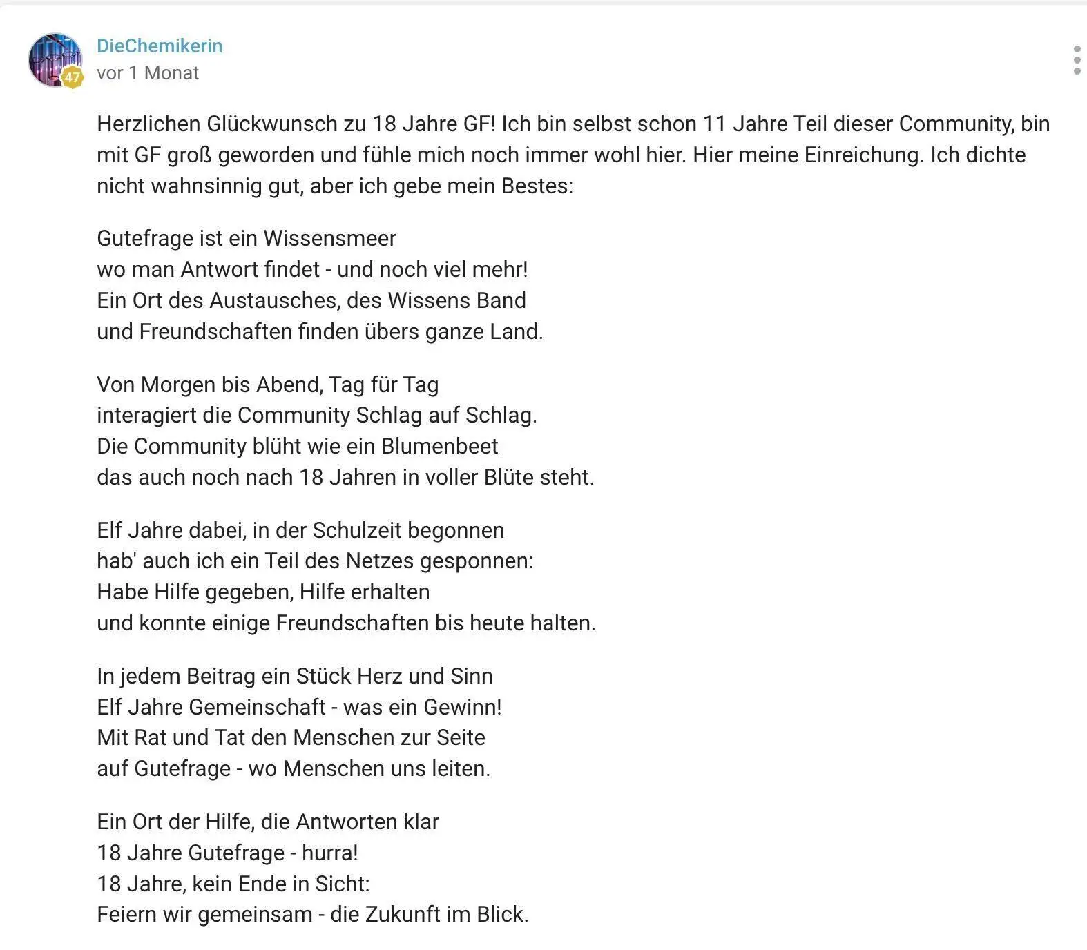 Beitrag DieChemikerin