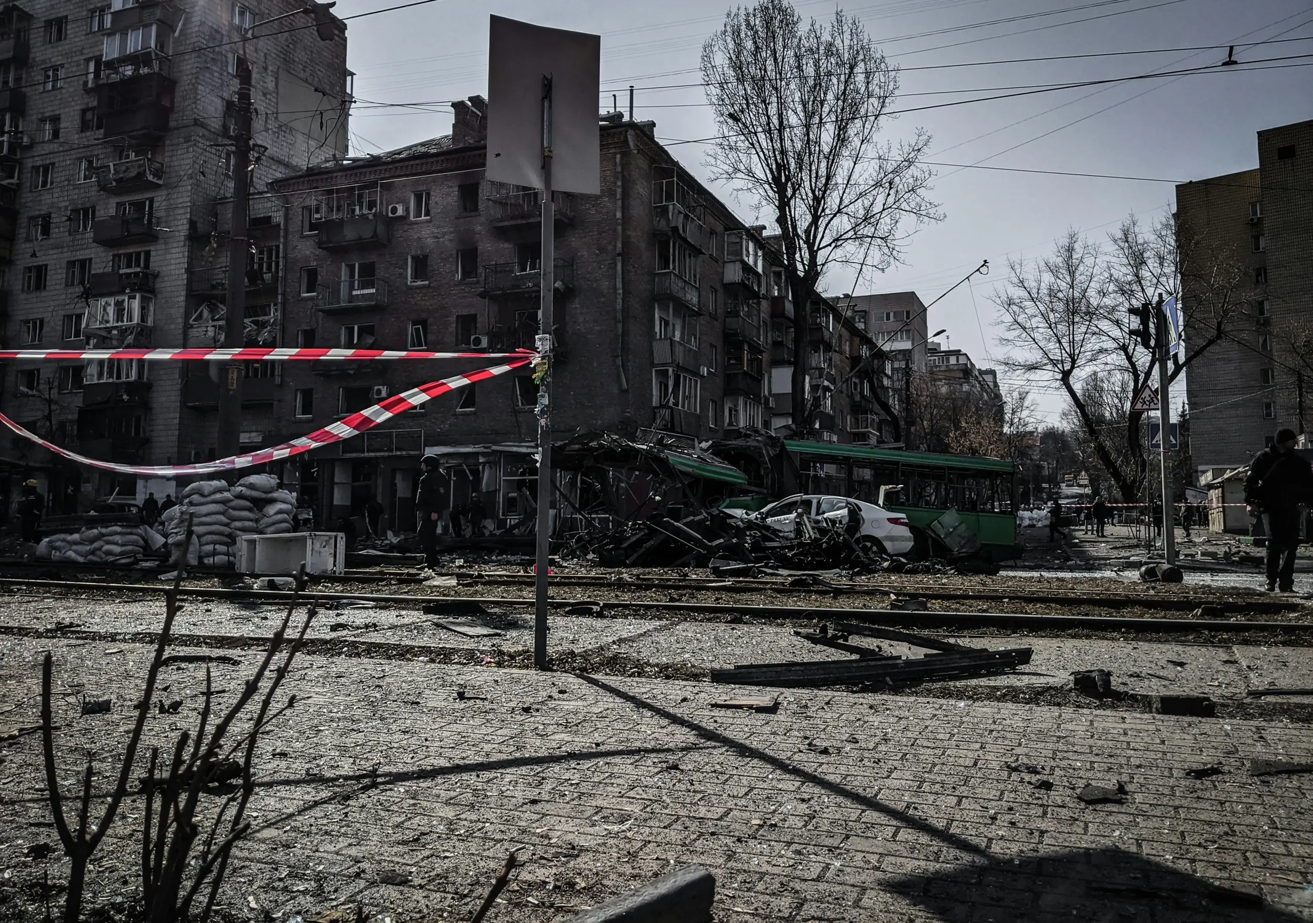 Bild von der Zerstörung in der Ukraine