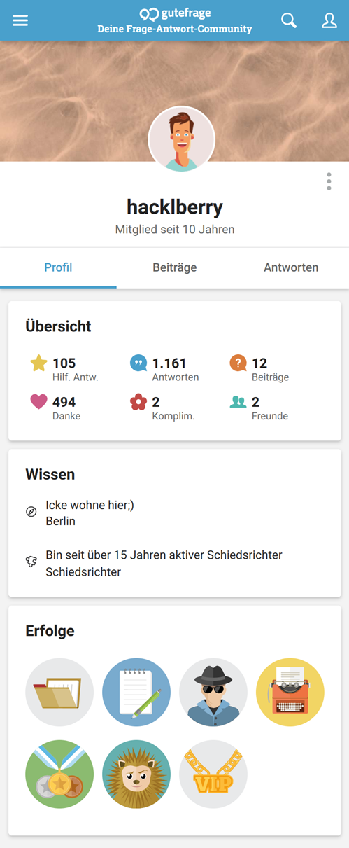 Profil von hacklberry
