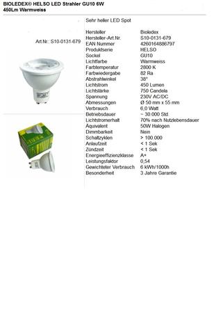 GU10 LED Spot 6 Watt - (LED, Watt, Leuchtmittel)
