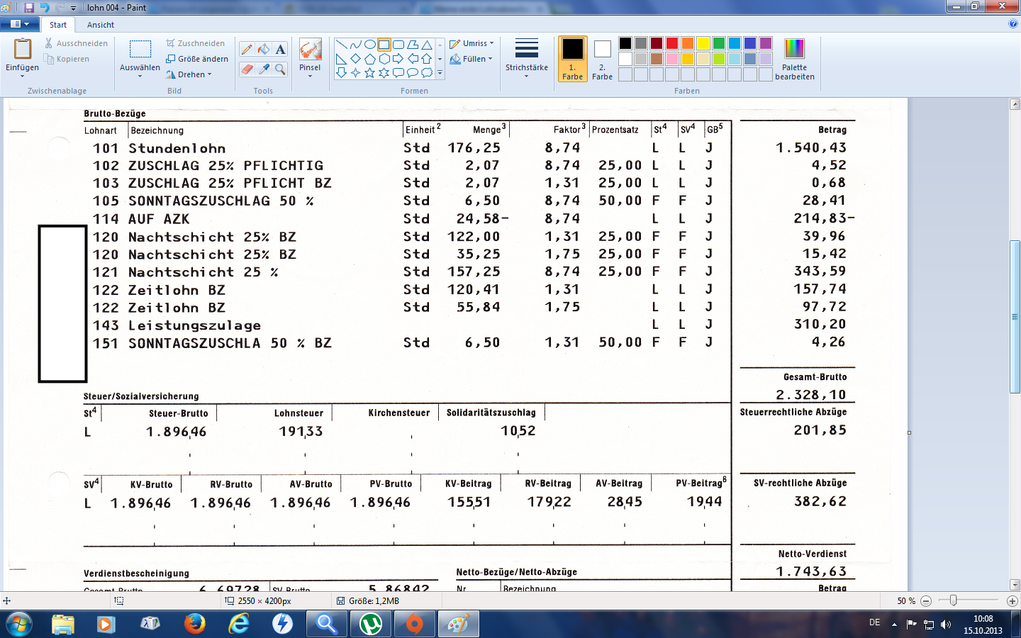 Meine erste Lohnabrechnung wer kennt sich aus ist die richtig? (Arbeit ...
