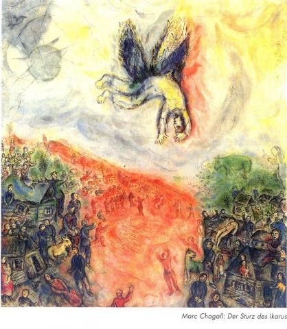 Sturz des Ikarus (Mark Chagall) - (Religion, Christentum)