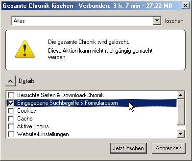 Anwendungsdaten löschen Anwendungsdaten löschen
