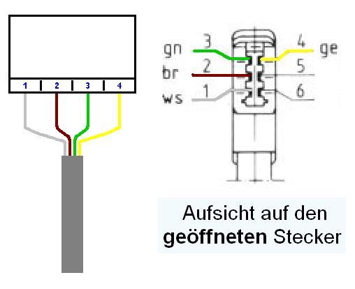 TAE-Steckerbelegung (Quelle: GF/electrician) - (Telefon, Wählscheibe)