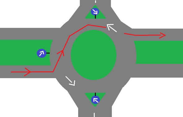Kreisverkehr - (Auto, Gesetz, Verkehr)