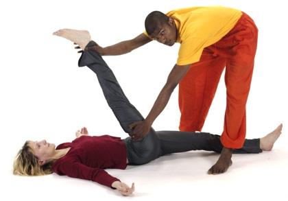 Yoga Partner Asana liegender Spagat - (Yoga)