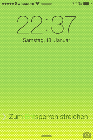 Beispiel Sperrbildschirm iOS7 - (Technik, Handy, Smartphone)