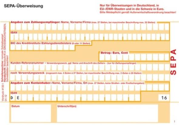 SEPA-Überweisung - (Überweisung, Sparkasse)