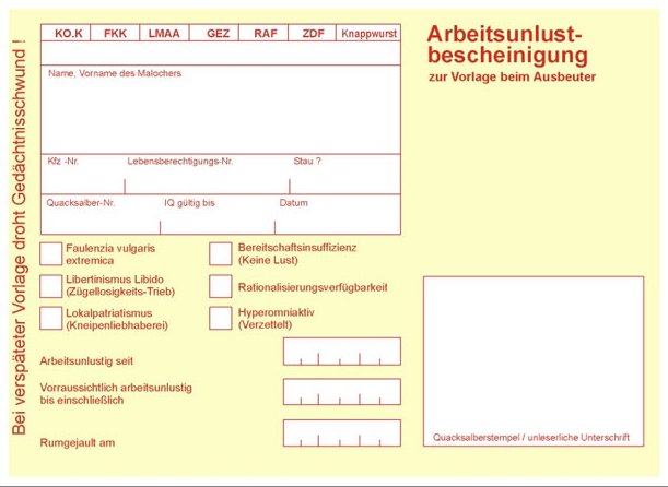 ich brauche ein ärztliches attest (Schule, bescheinigung)