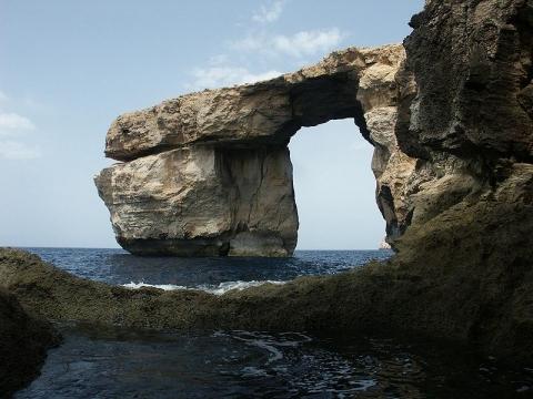 Das Azur-Window auf Gozo. Aus Wiki - (Urlaub, Portugal, Malta)